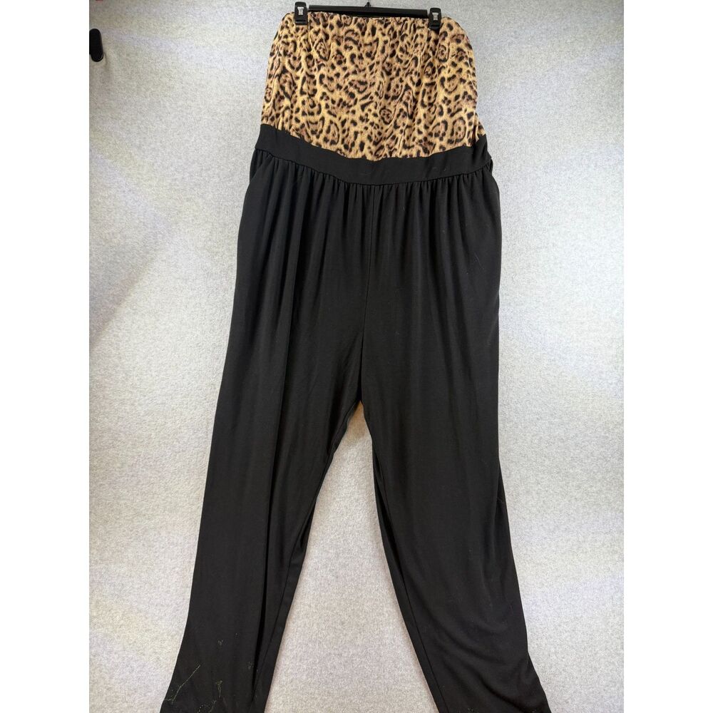 Torrid Women’s Size 3 3X Leopard Tube Top Straight Leg Jumpsuit Plus 3395
